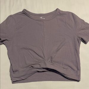 Hollister Lavender Twist-Front Baby Tee